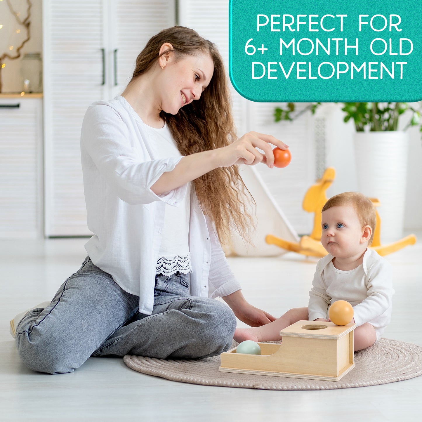 Object Permanence Box 2.0 – Wooden Developmental Toy for Babies 6+ Months
