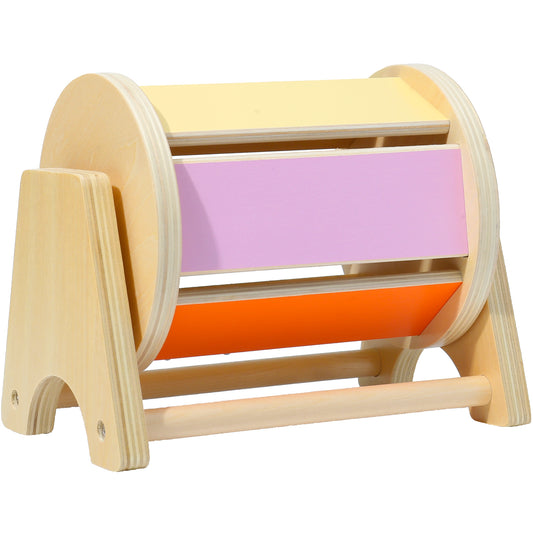 Spinning Rainbow Drum – Sensory Toy with Internal Bells for Babies